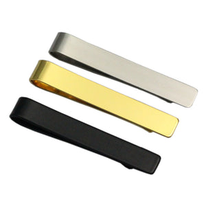 8Seasons New Fashion Stainless Steel Tie Clip Black Silver Metal Necktie Tie For Men Party Business Simple Jewelry Accessories