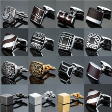 Load image into Gallery viewer, Quality enamel baking paint, men&#39;s French shirt cufflinks wholesale custom made cuff top grade business shirt cufflinks.