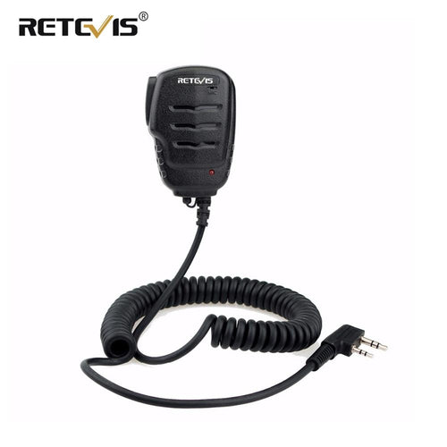 Retevis RS-111 Walkie Talkie Speaker Microphone PTT Mic with 3.5mm Earpiece jack For Kenwood For Baofeng UV5R UV82 RT21 RT24 RT7