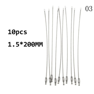 10Pcs Wire Rope Key Chain Stainless Steel Wire Keychain Carabiner Cable Key Ring Outdoor Hiking