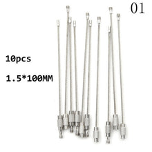 Load image into Gallery viewer, 10Pcs Wire Rope Key Chain Stainless Steel Wire Keychain Carabiner Cable Key Ring Outdoor Hiking