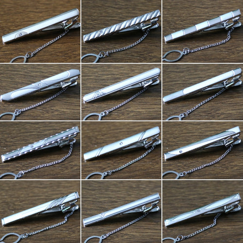 New Tie Clip Fashion Style Necktie Men Metal Silver Simple Bar Clasp Practical Bowtie Clasp Tie Pin for Mens Gift Accessories