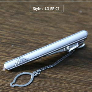 New Tie Clip Fashion Style Necktie Men Metal Silver Simple Bar Clasp Practical Bowtie Clasp Tie Pin for Mens Gift Accessories