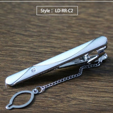 Load image into Gallery viewer, New Tie Clip Fashion Style Necktie Men Metal Silver Simple Bar Clasp Practical Bowtie Clasp Tie Pin for Mens Gift Accessories