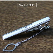 Load image into Gallery viewer, New Tie Clip Fashion Style Necktie Men Metal Silver Simple Bar Clasp Practical Bowtie Clasp Tie Pin for Mens Gift Accessories