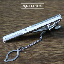 Load image into Gallery viewer, New Tie Clip Fashion Style Necktie Men Metal Silver Simple Bar Clasp Practical Bowtie Clasp Tie Pin for Mens Gift Accessories