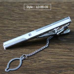 New Tie Clip Fashion Style Necktie Men Metal Silver Simple Bar Clasp Practical Bowtie Clasp Tie Pin for Mens Gift Accessories