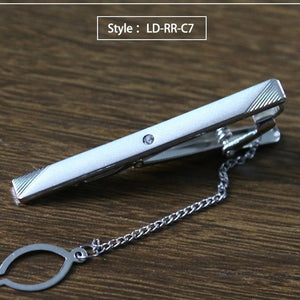 New Tie Clip Fashion Style Necktie Men Metal Silver Simple Bar Clasp Practical Bowtie Clasp Tie Pin for Mens Gift Accessories