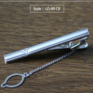 New Tie Clip Fashion Style Necktie Men Metal Silver Simple Bar Clasp Practical Bowtie Clasp Tie Pin for Mens Gift Accessories