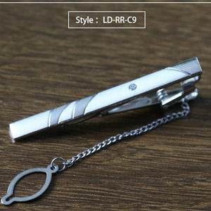 New Tie Clip Fashion Style Necktie Men Metal Silver Simple Bar Clasp Practical Bowtie Clasp Tie Pin for Mens Gift Accessories