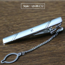 Load image into Gallery viewer, New Tie Clip Fashion Style Necktie Men Metal Silver Simple Bar Clasp Practical Bowtie Clasp Tie Pin for Mens Gift Accessories