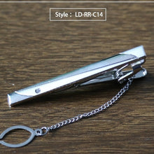 Load image into Gallery viewer, New Tie Clip Fashion Style Necktie Men Metal Silver Simple Bar Clasp Practical Bowtie Clasp Tie Pin for Mens Gift Accessories