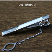 Load image into Gallery viewer, New Tie Clip Fashion Style Necktie Men Metal Silver Simple Bar Clasp Practical Bowtie Clasp Tie Pin for Mens Gift Accessories