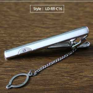 New Tie Clip Fashion Style Necktie Men Metal Silver Simple Bar Clasp Practical Bowtie Clasp Tie Pin for Mens Gift Accessories