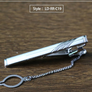 New Tie Clip Fashion Style Necktie Men Metal Silver Simple Bar Clasp Practical Bowtie Clasp Tie Pin for Mens Gift Accessories