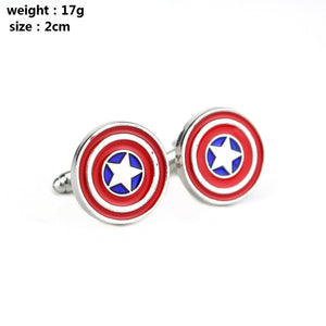 RJ Star Wars Cuff Links Buttons Falcon Darth Vader BB8 R2D2 Fighter Knight Tie Clips Avengers Batman Cufflinks Men Jewelry Gift