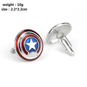 RJ Star Wars Cuff Links Buttons Falcon Darth Vader BB8 R2D2 Fighter Knight Tie Clips Avengers Batman Cufflinks Men Jewelry Gift