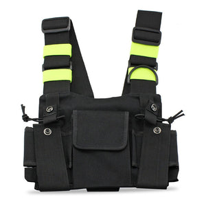 Radios Pocket Radio Chest Harness Chest Front Pack Pouch Holster Vest Rig Carry Case for 2 Way Radio Walkie Talkie for Baofeng